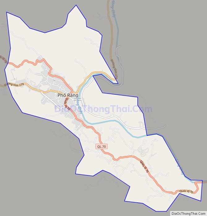 Bản đồ giao thông Thị trấn Phố Ràng, huyện Bảo Yên