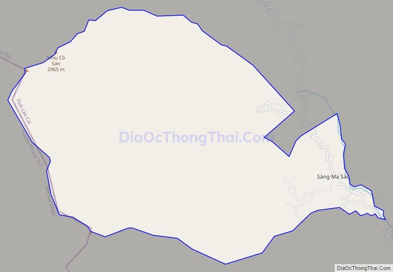 Bản đồ giao thông xã Sàng Ma Sáo, huyện Bát Xát