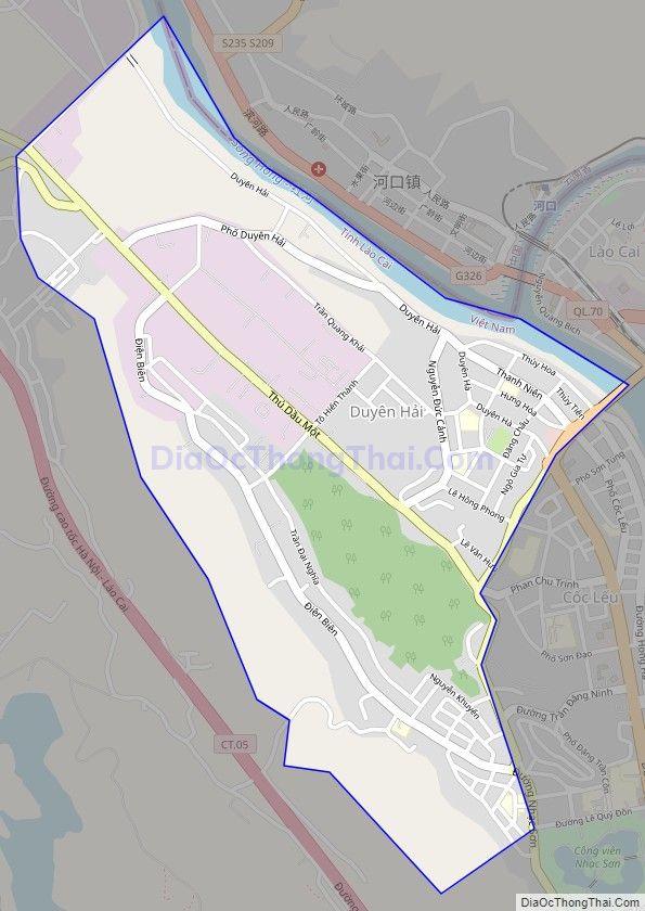 Bản đồ giao thông phường Duyên Hải, thành phố Lào Cai