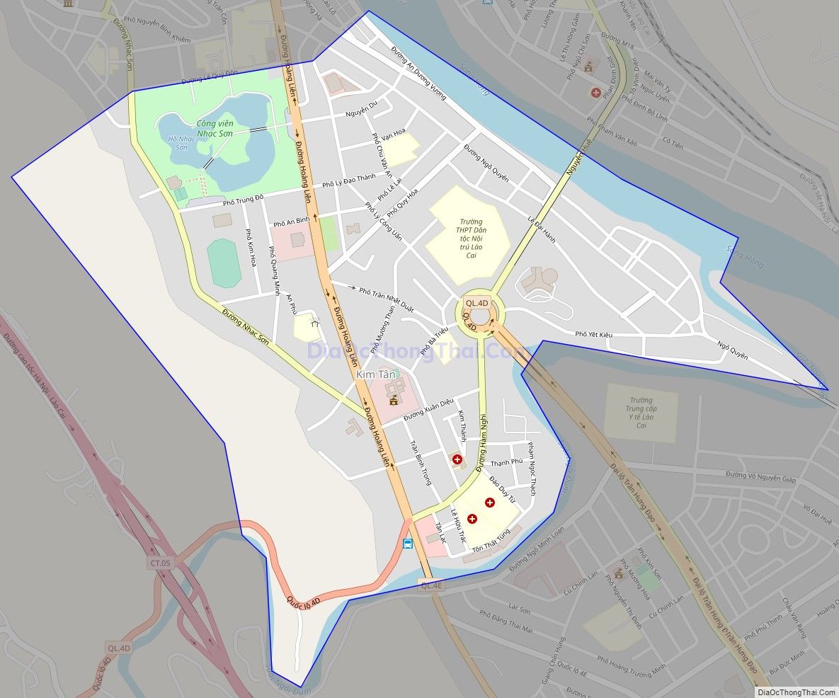 Bản đồ giao thông phường Kim Tân, thành phố Lào Cai