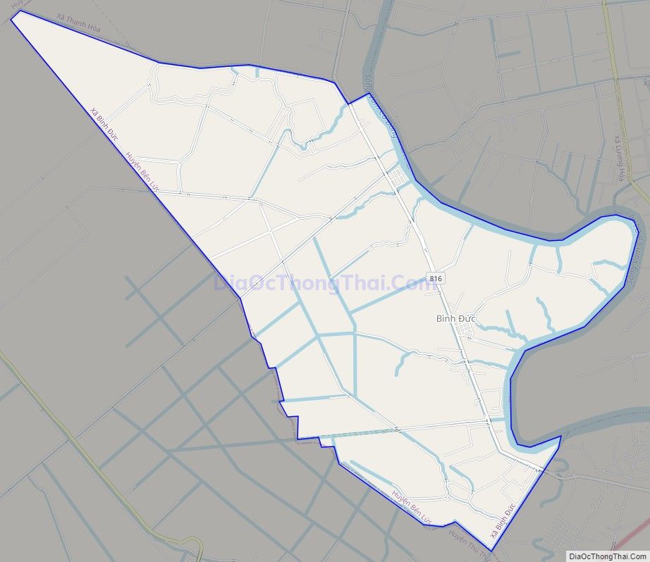 Bản đồ giao thông xã Bình Đức, huyện Bến Lức