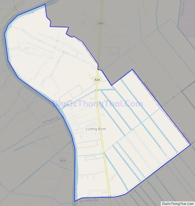 Bản đồ giao thông xã Lương Bình, huyện Bến Lức
