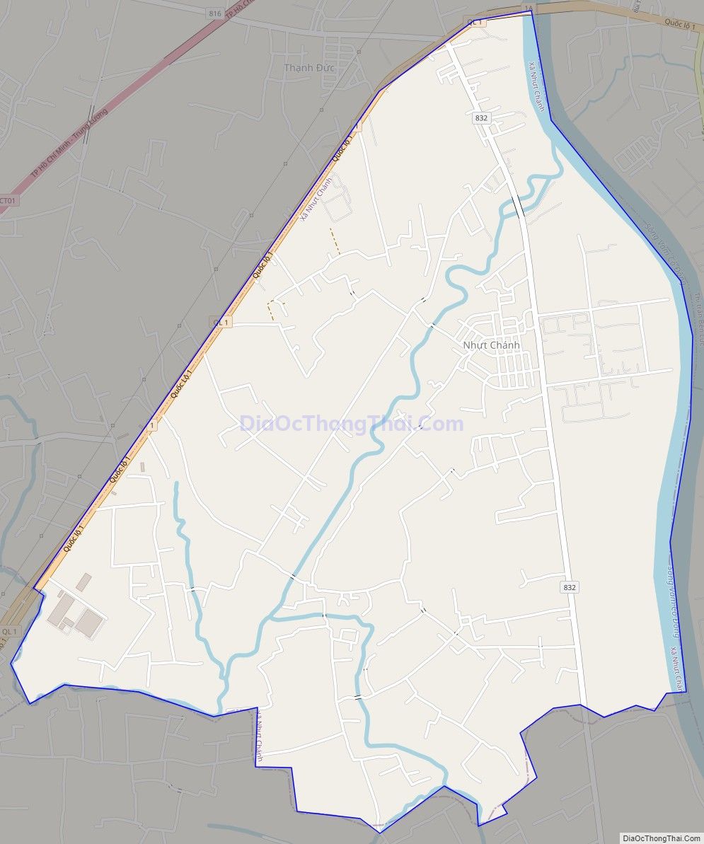 Bản đồ giao thông xã Nhựt Chánh, huyện Bến Lức