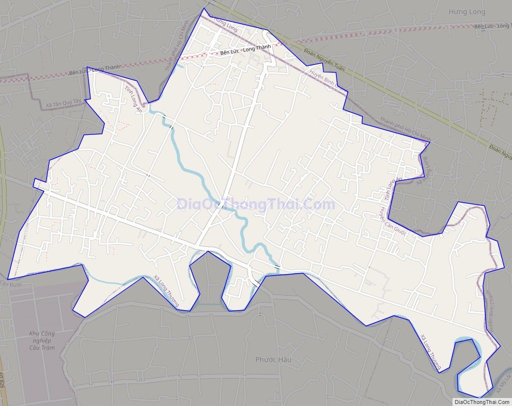 Bản đồ giao thông xã Long Thượng, huyện Cần Giuộc