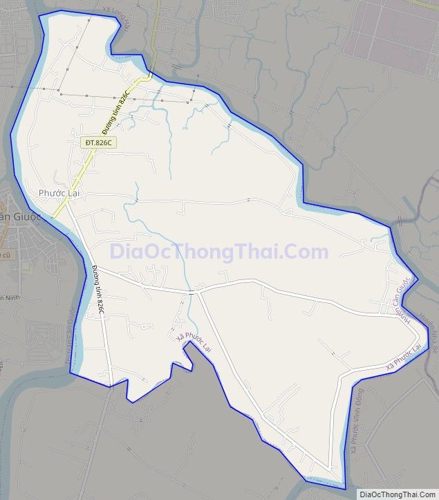 Bản đồ giao thông xã Phước Lại, huyện Cần Giuộc