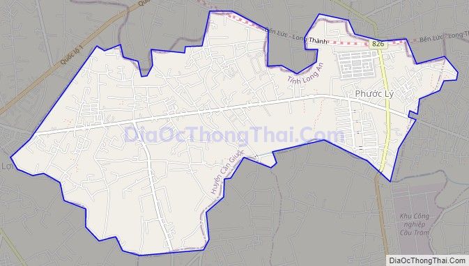 Bản đồ giao thông xã Phước Lý, huyện Cần Giuộc