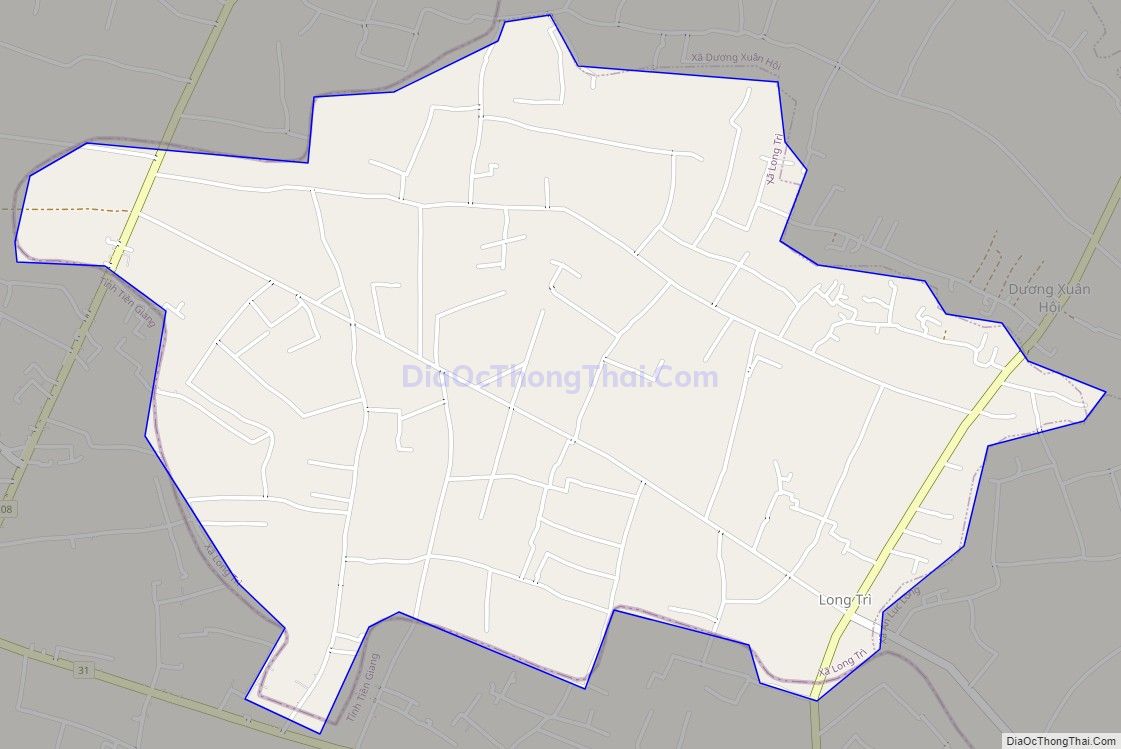 Bản đồ giao thông xã Long Trì, huyện Châu Thành