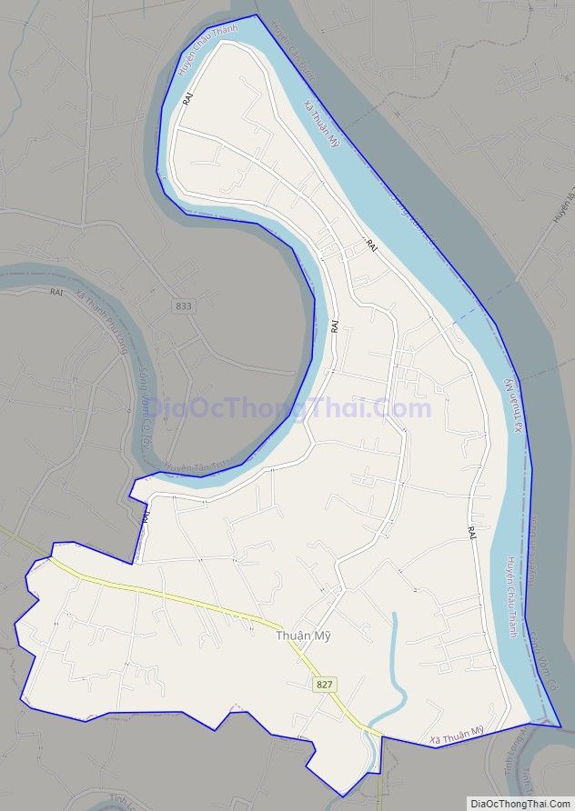 Bản đồ giao thông xã Thuận Mỹ, huyện Châu Thành