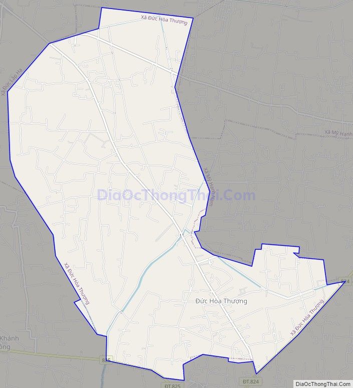 Bản đồ giao thông xã Đức Hòa Thượng, huyện Đức Hòa