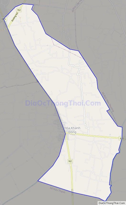 Bản đồ giao thông xã Hòa Khánh Đông, huyện Đức Hòa