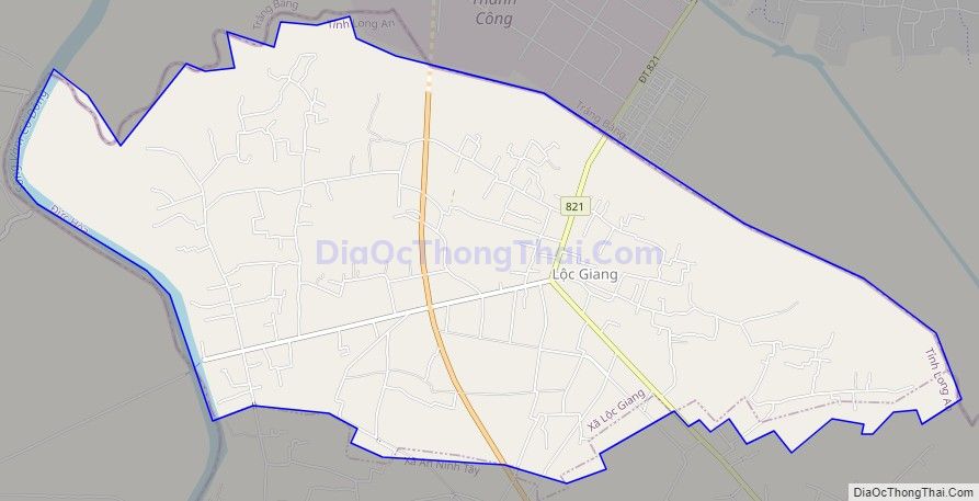 Bản đồ giao thông xã Lộc Giang, huyện Đức Hòa