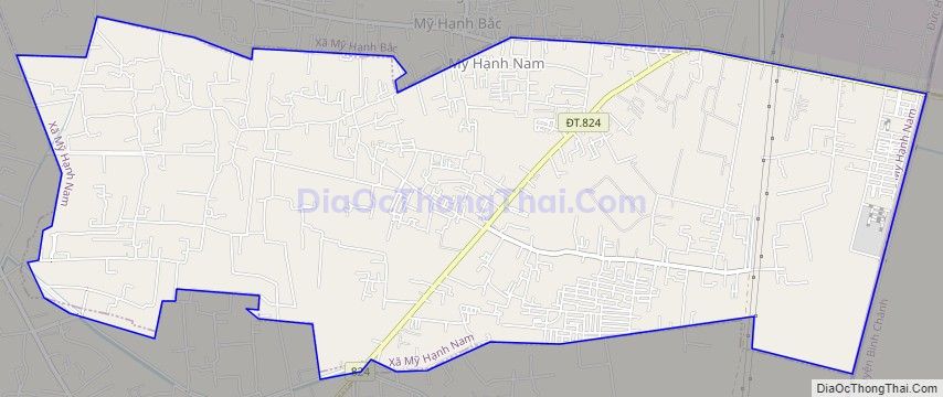 Bản đồ giao thông xã Mỹ Hạnh Nam, huyện Đức Hòa