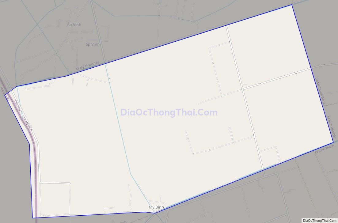 Bản đồ giao thông xã Mỹ Bình, huyện Đức Huệ