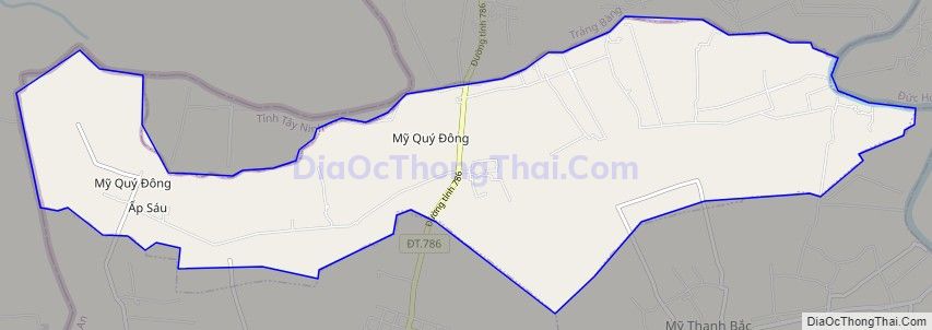 Bản đồ giao thông xã Mỹ Quý Đông, huyện Đức Huệ