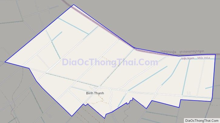 Bản đồ giao thông xã Bình Thạnh, huyện Mộc Hóa