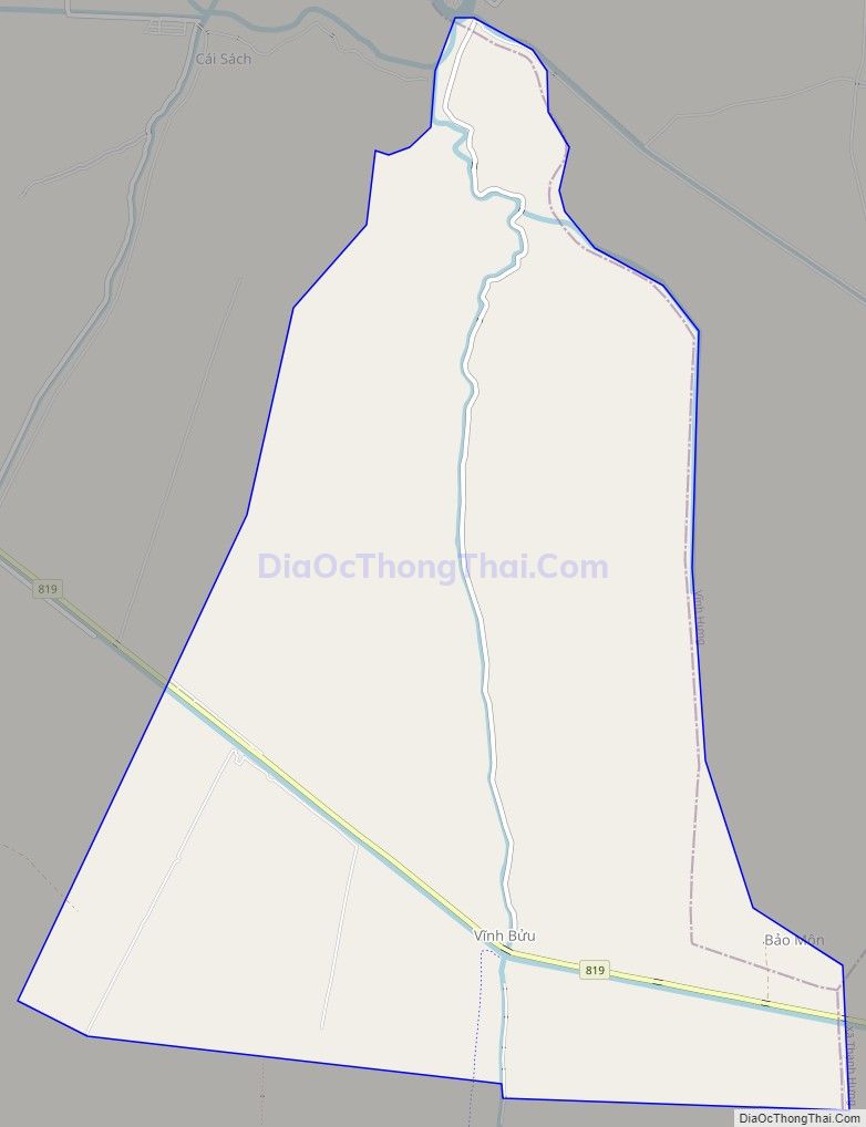 Bản đồ giao thông xã Vĩnh Đại, huyện Tân Hưng