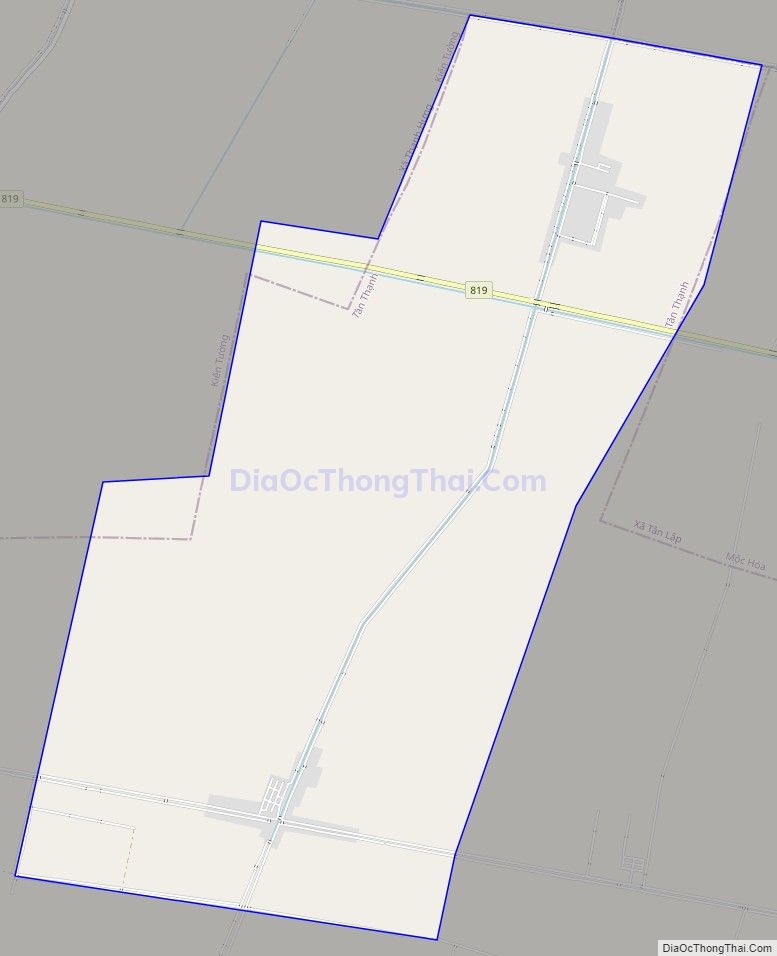 Bản đồ giao thông xã Bắc Hòa, huyện Tân Thạnh