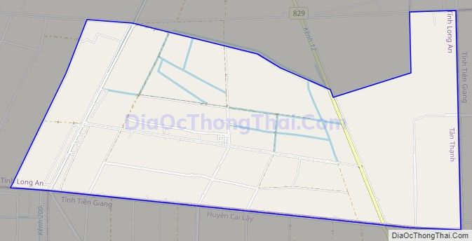 Bản đồ giao thông xã Tân Hòa, huyện Tân Thạnh