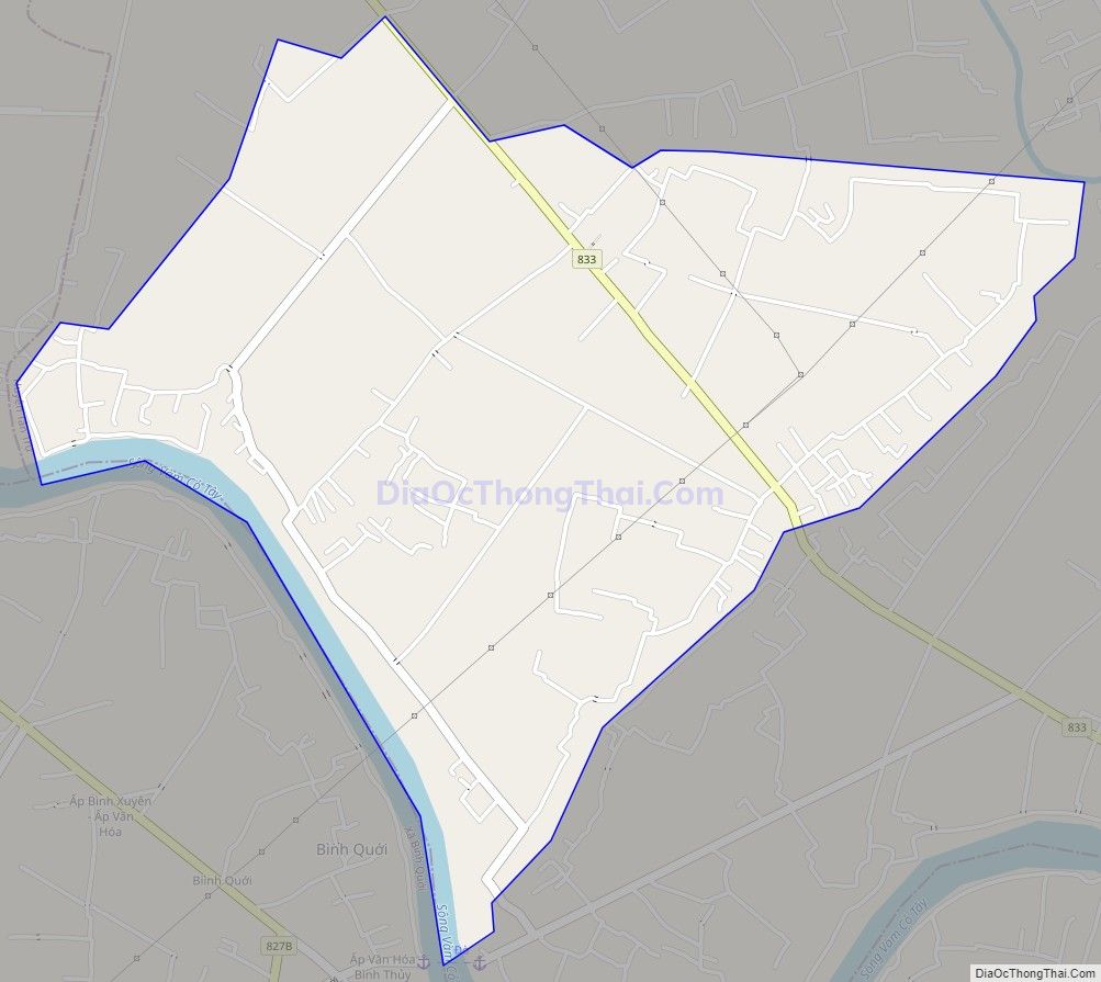 Bản đồ giao thông xã Bình Lãng, huyện Tân Trụ