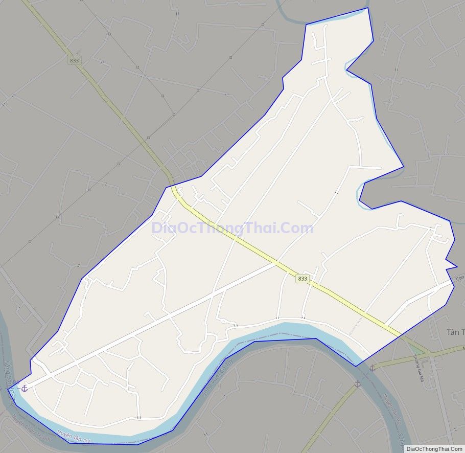 Bản đồ giao thông xã Bình Tịnh, huyện Tân Trụ