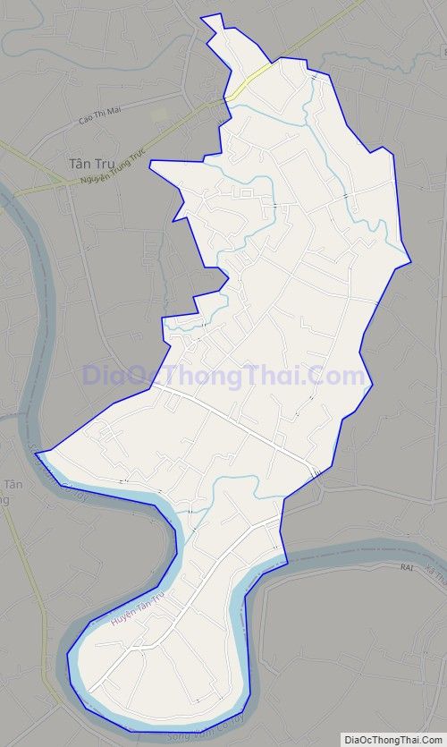 Bản đồ giao thông xã Đức Tân, huyện Tân Trụ