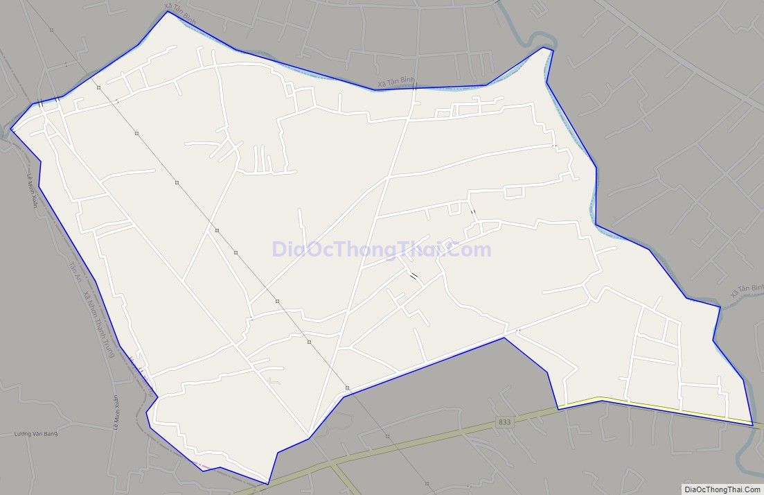 Bản đồ giao thông xã Quê Mỹ Thạnh, huyện Tân Trụ