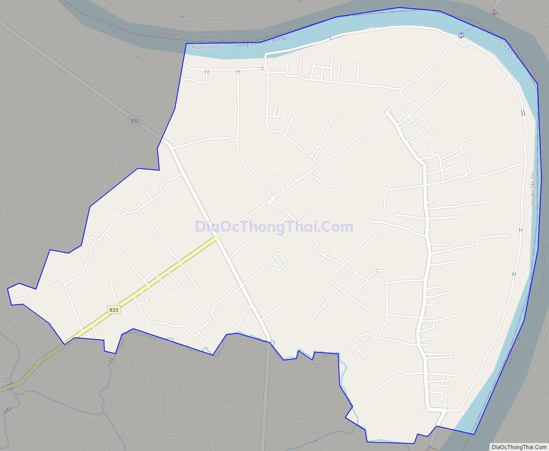 Bản đồ giao thông xã Tân Phước Tây, huyện Tân Trụ
