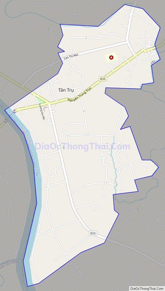 Bản đồ giao thông Thị trấn Tân Trụ, huyện Tân Trụ