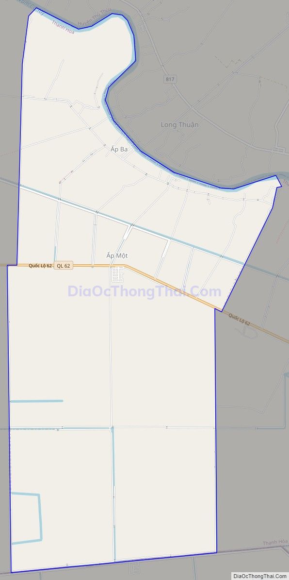 Bản đồ giao thông xã Tân Tây, huyện Thạnh Hóa