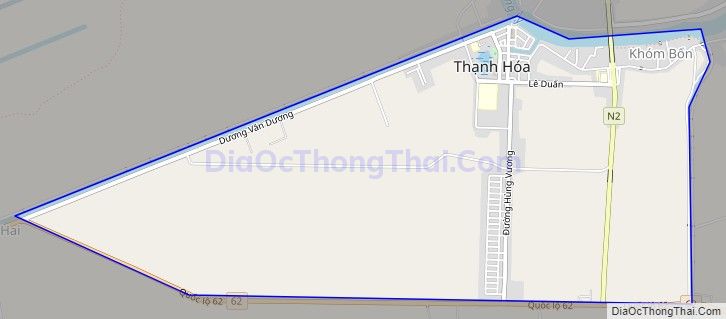 Bản đồ giao thông Thị trấn Thạnh Hóa, huyện Thạnh Hóa