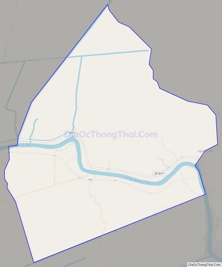 Bản đồ giao thông xã Thạnh Phú, huyện Thạnh Hóa