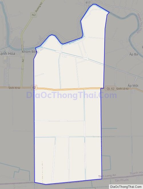 Bản đồ giao thông xã Thủy Đông, huyện Thạnh Hóa