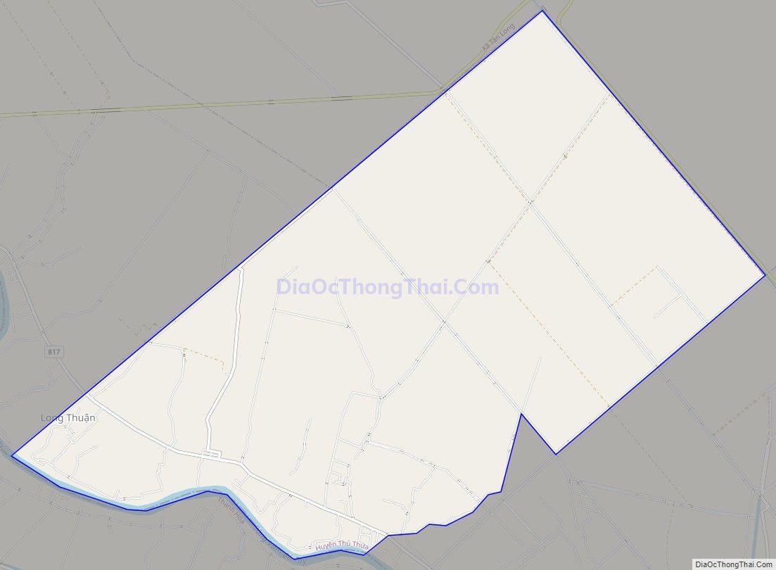 Bản đồ giao thông xã Long Thuận, huyện Thủ Thừa