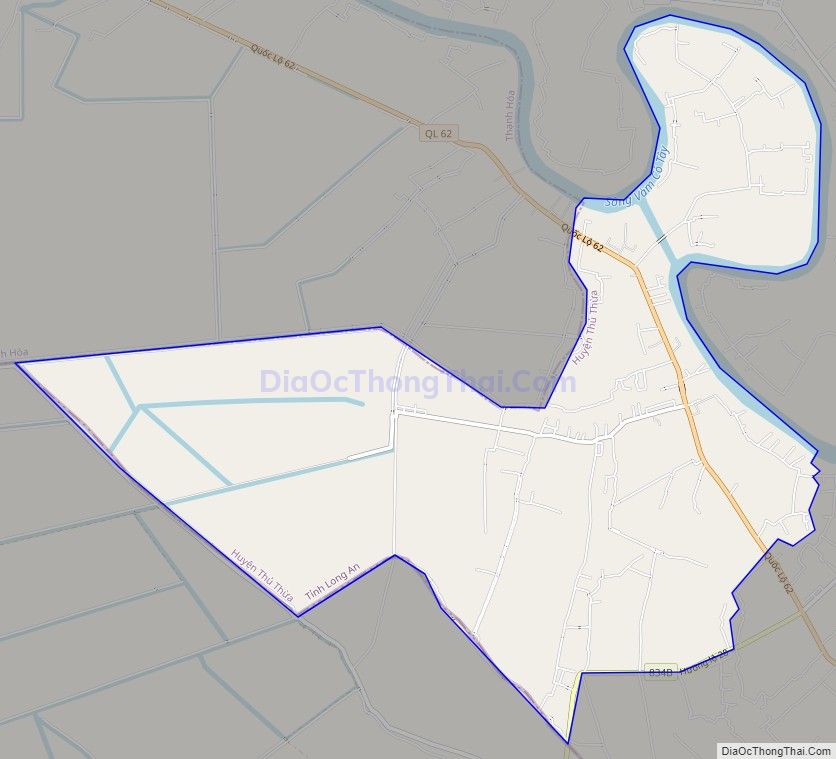 Bản đồ giao thông xã Mỹ An, huyện Thủ Thừa