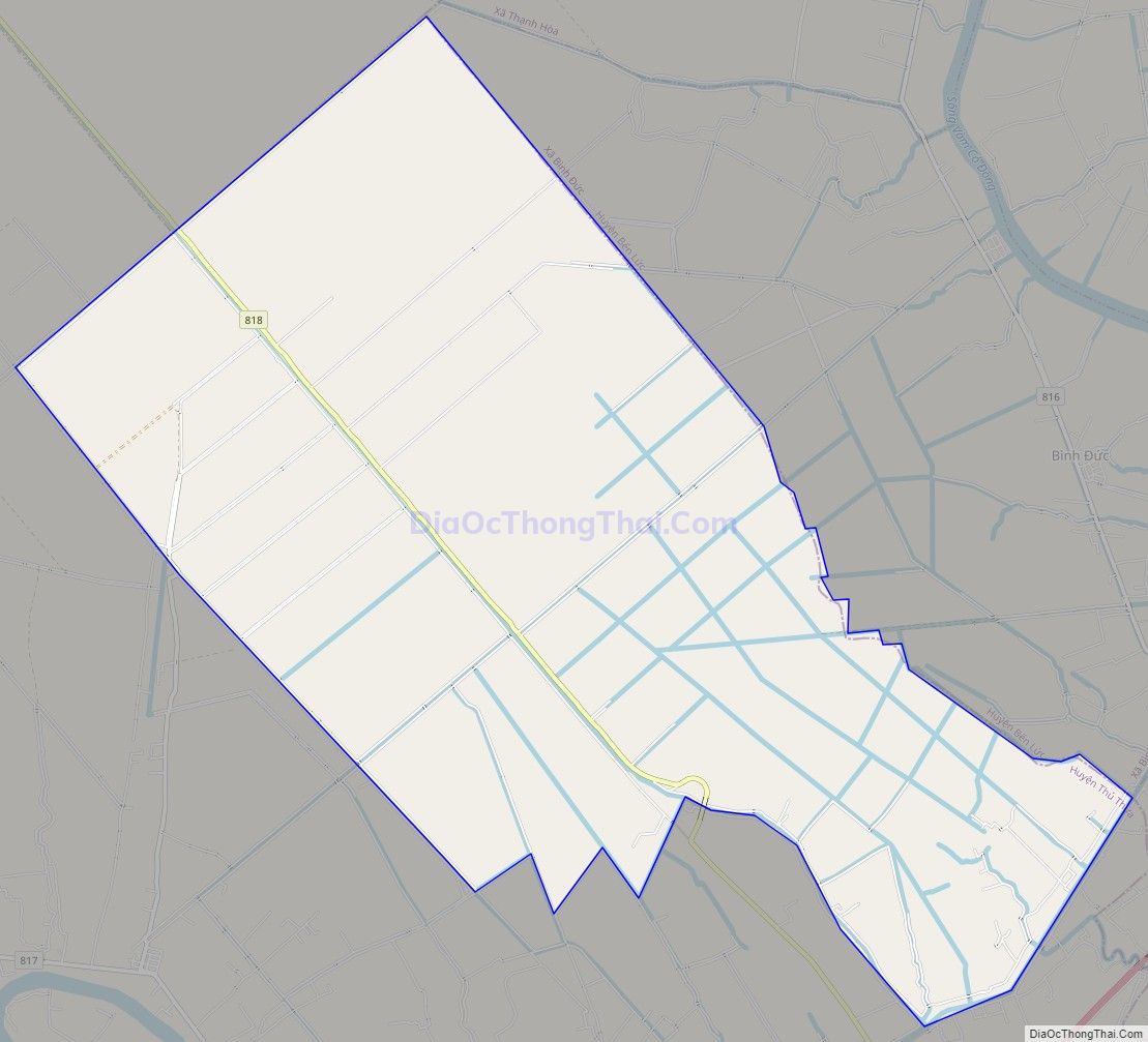 Bản đồ giao thông xã Tân Thành, huyện Thủ Thừa
