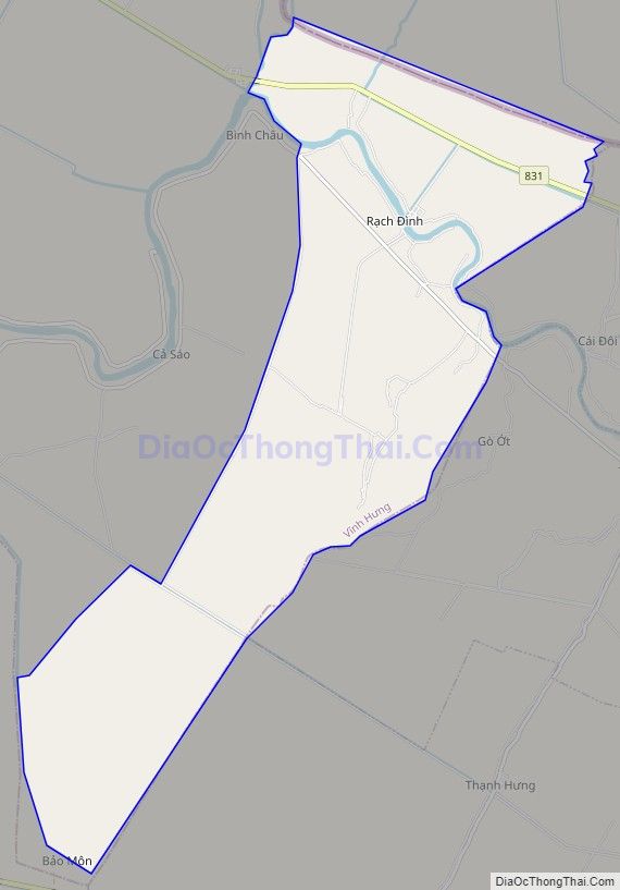 Bản đồ giao thông xã Tuyên Bình, huyện Vĩnh Hưng