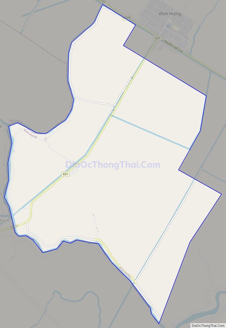 Bản đồ giao thông xã Vĩnh Thuận, huyện Vĩnh Hưng