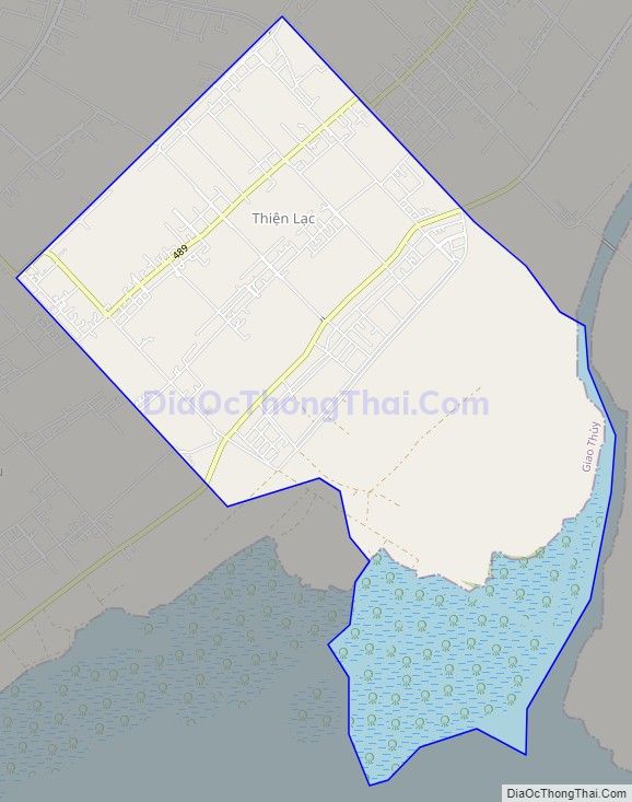 Bản đồ giao thông xã Giao An, huyện Giao Thủy