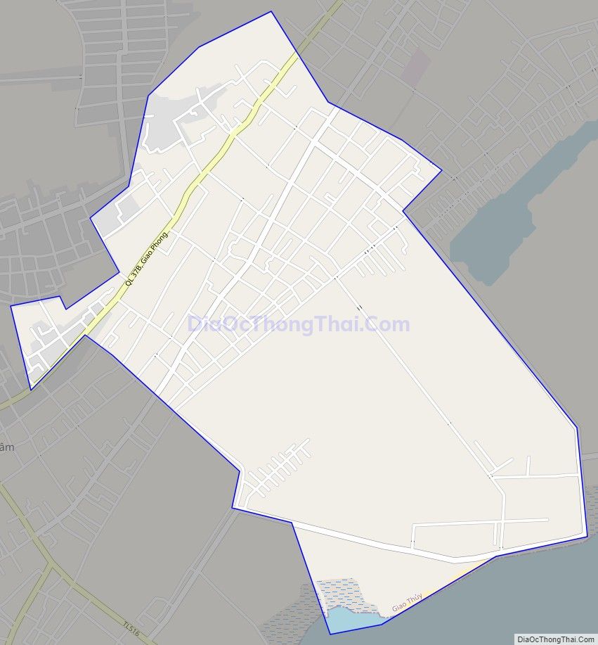 Bản đồ giao thông xã Giao Phong, huyện Giao Thủy
