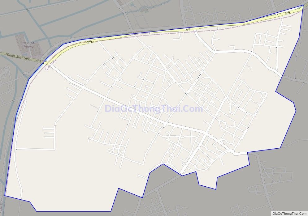 Bản đồ giao thông xã Giao Tiến, huyện Giao Thủy