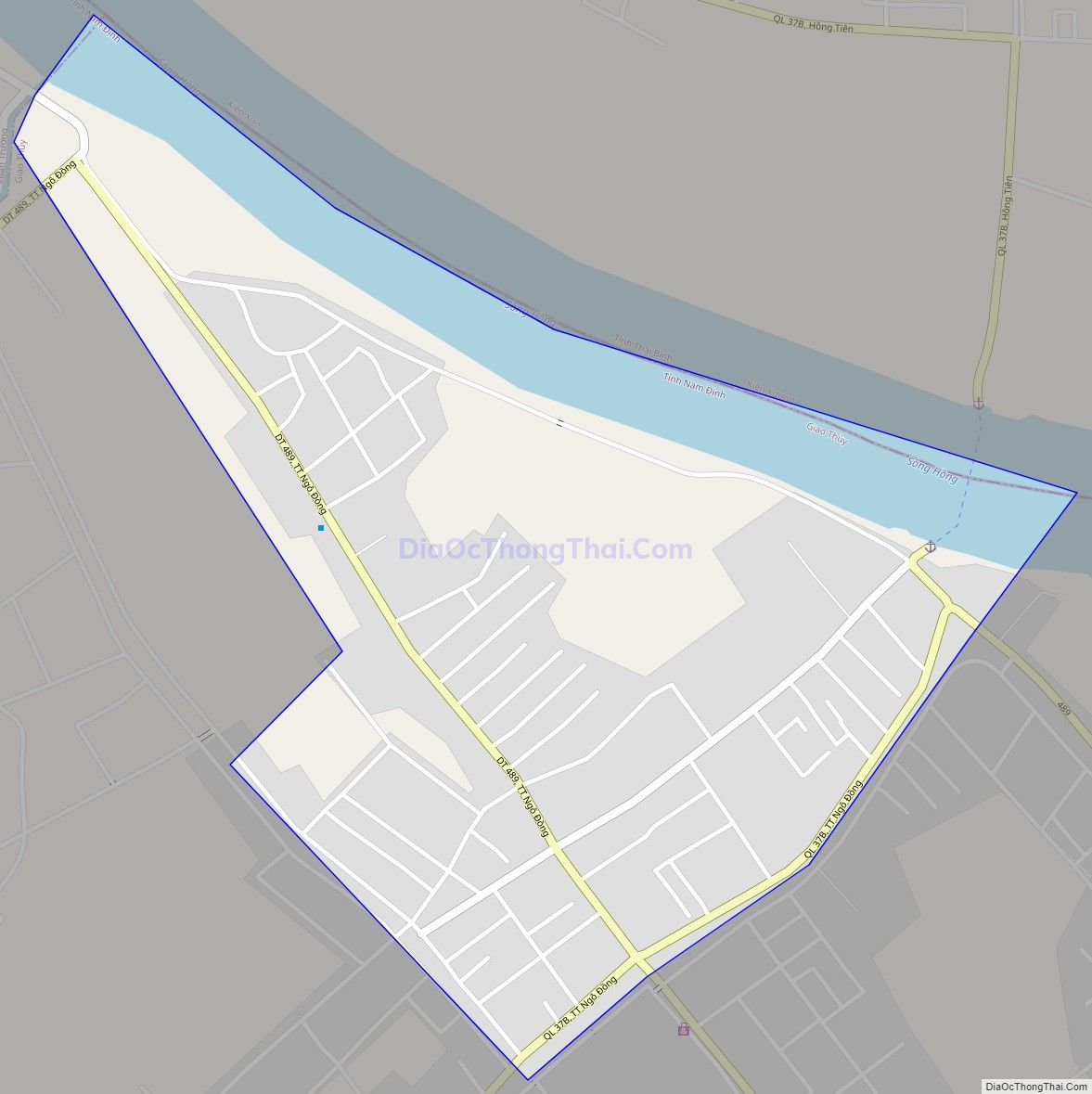 Bản đồ giao thông Thị trấn Ngô Đồng, huyện Giao Thủy