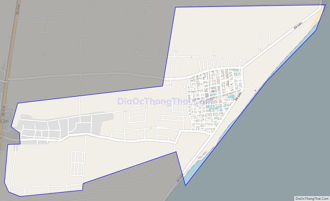 Bản đồ giao thông xã Hải Lý, huyện Hải Hậu