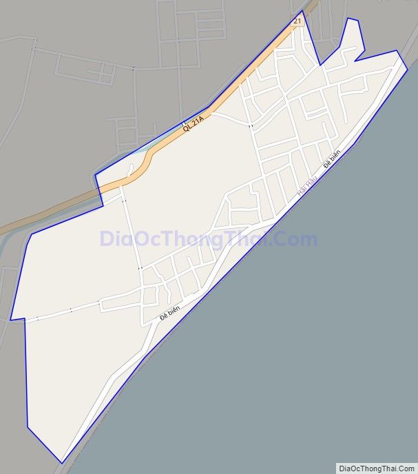 Bản đồ giao thông xã Hải Triều, huyện Hải Hậu