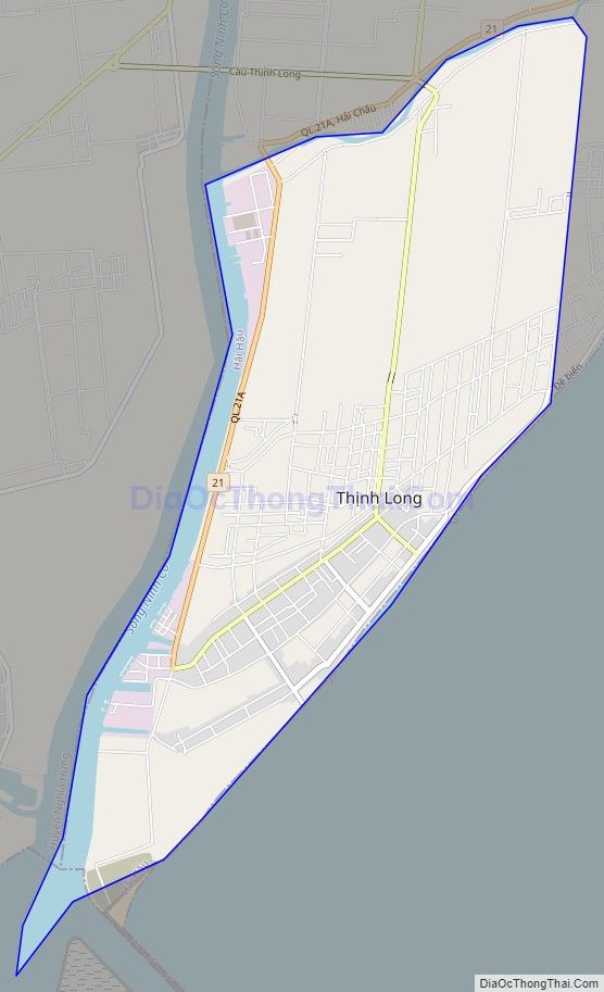 Bản đồ giao thông Thị trấn Thịnh Long, huyện Hải Hậu