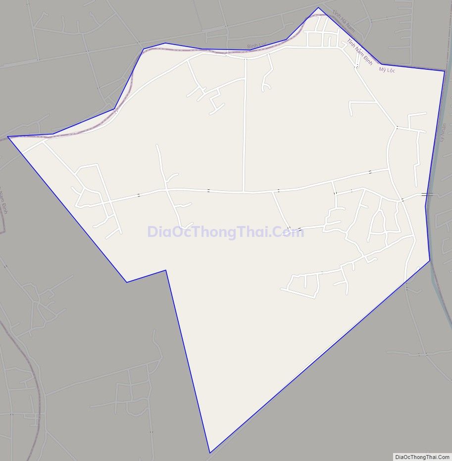 Bản đồ giao thông xã Mỹ Hà, huyện Mỹ Lộc