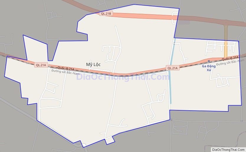 Bản đồ giao thông Thị trấn Mỹ Lộc, huyện Mỹ Lộc