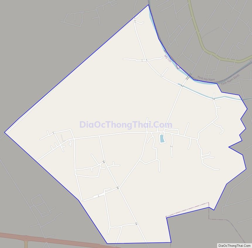 Bản đồ giao thông xã Mỹ Thắng, huyện Mỹ Lộc