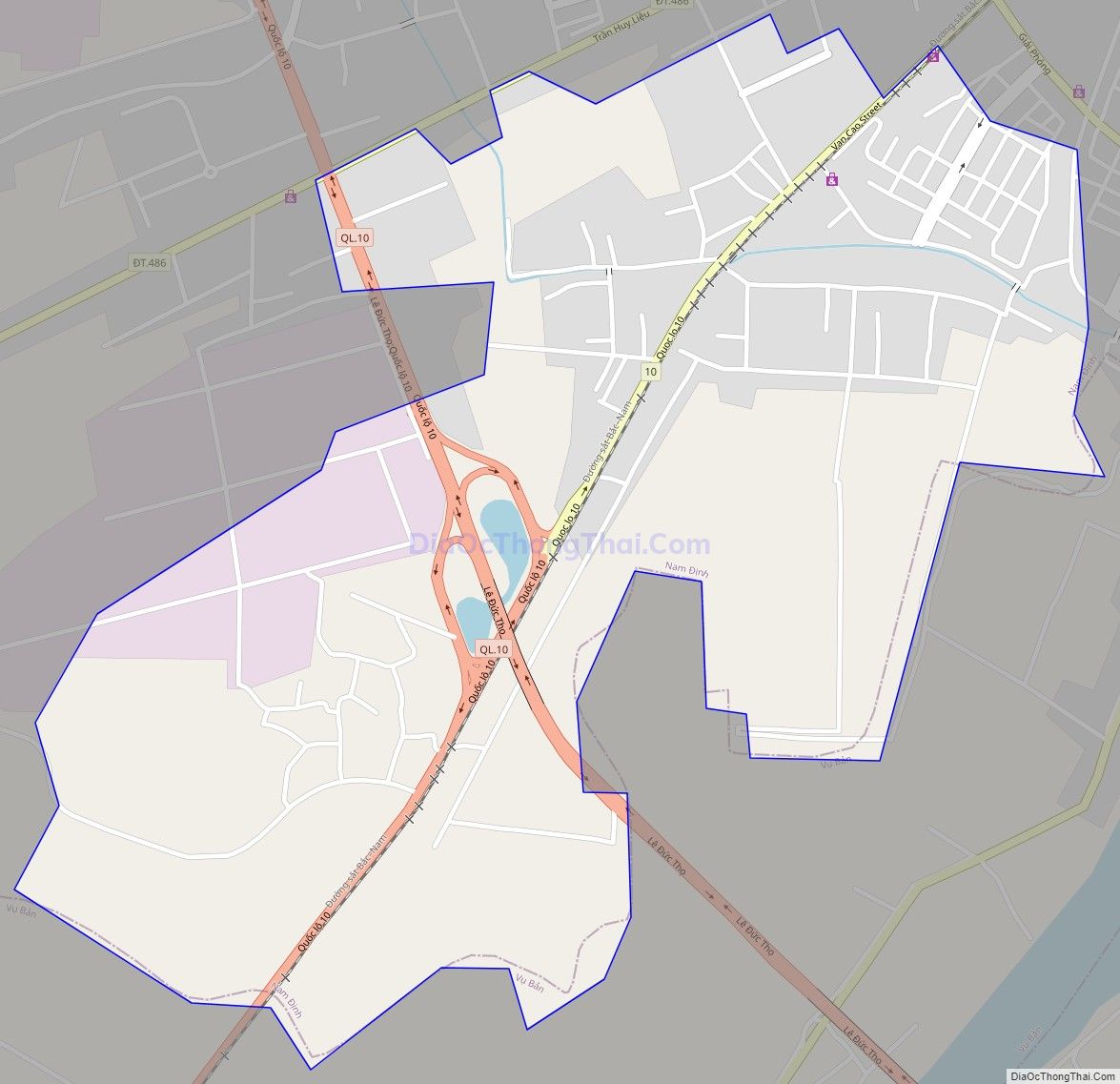 Bản đồ giao thông xã Lộc An, thành phố Nam Định