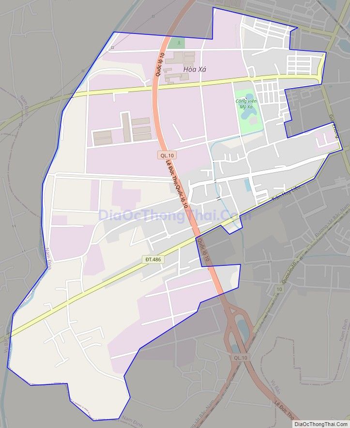 Bản đồ giao thông phường Mỹ Xá, thành phố Nam Định