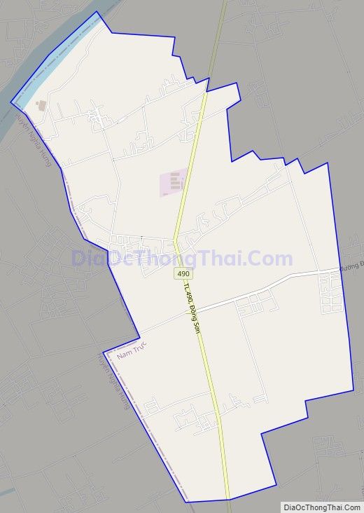 Bản đồ giao thông xã Đồng Sơn, huyện Nam Trực